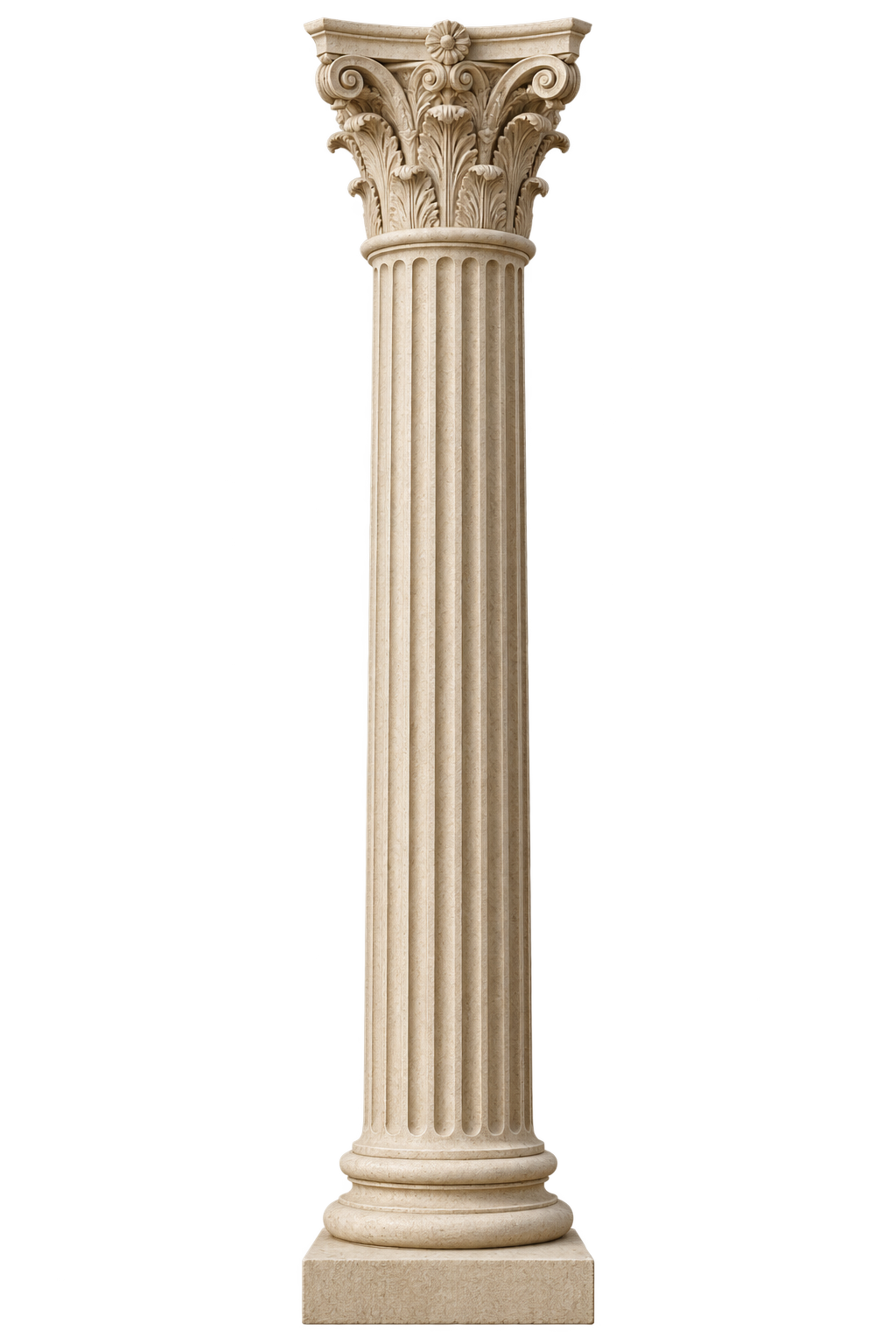 Carved classical stone column — PREA architecture collection